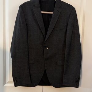 Hugo Boss Charcoal Gray Two-Button Blazer extra slim 40R